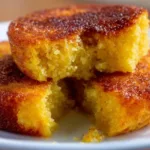 Delicious hot water cornbread served with butter on a plate
