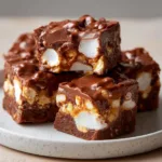 Delicious Marshmallow Hot Chocolate Fudge dessert served in a bowl