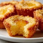 Freshly baked mini lemon cookie cups topped with lemon icing
