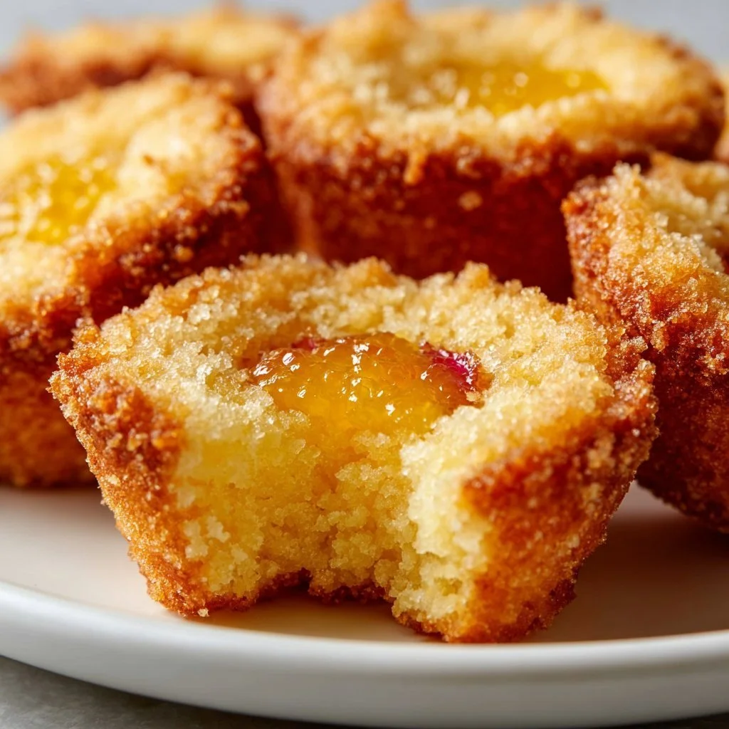 Freshly baked mini lemon cookie cups topped with lemon icing