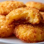 Freshly baked pineapple cookies on a cooling rack