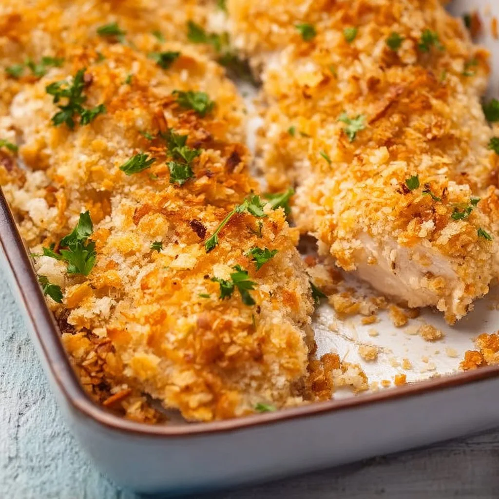 Creamy Ritz Cracker Chicken Casserole