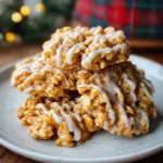 No-Bake Christmas Crunch Cookies made with 4 ingredients for a festive treat