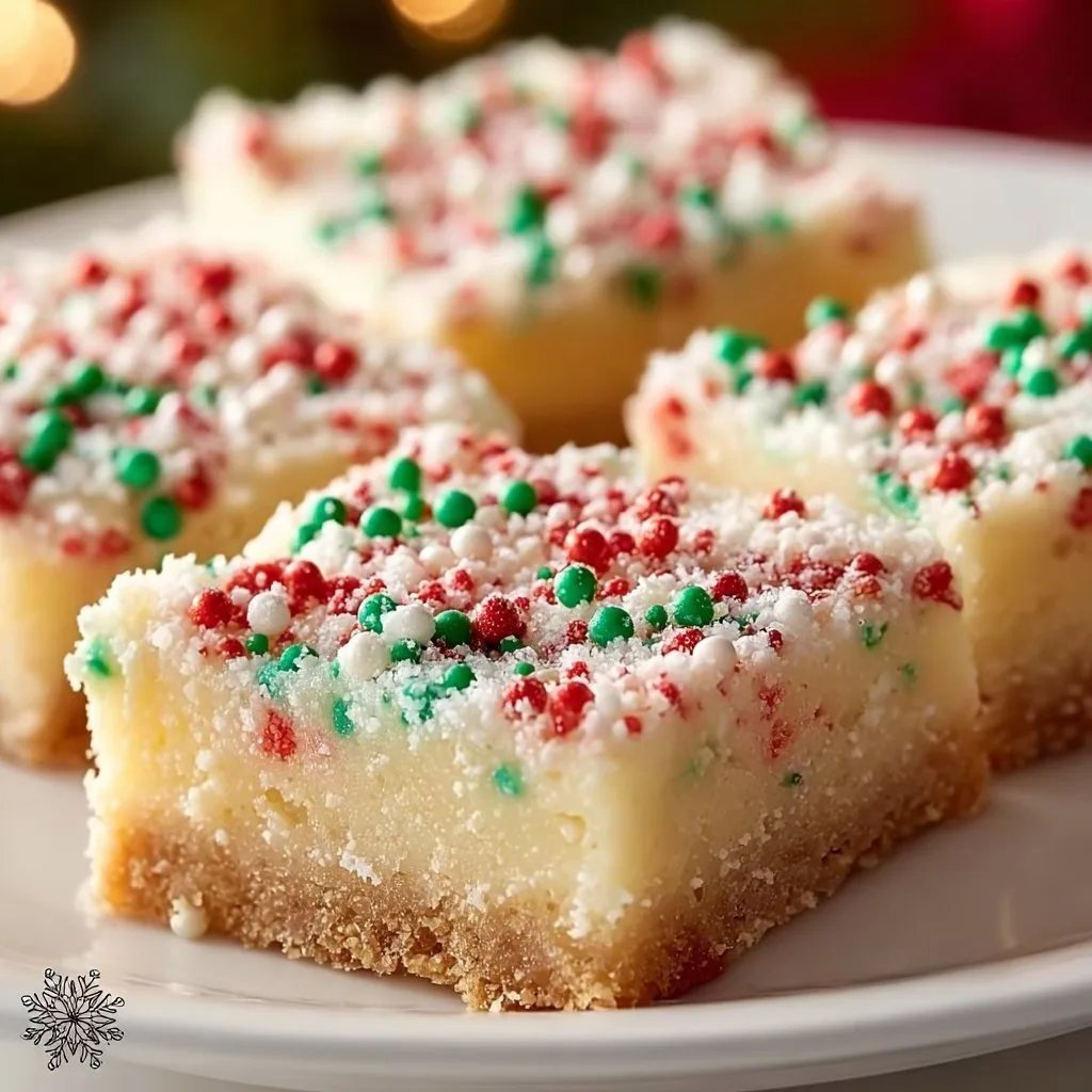 Santa's No-Bake Sugar Cookie Bars