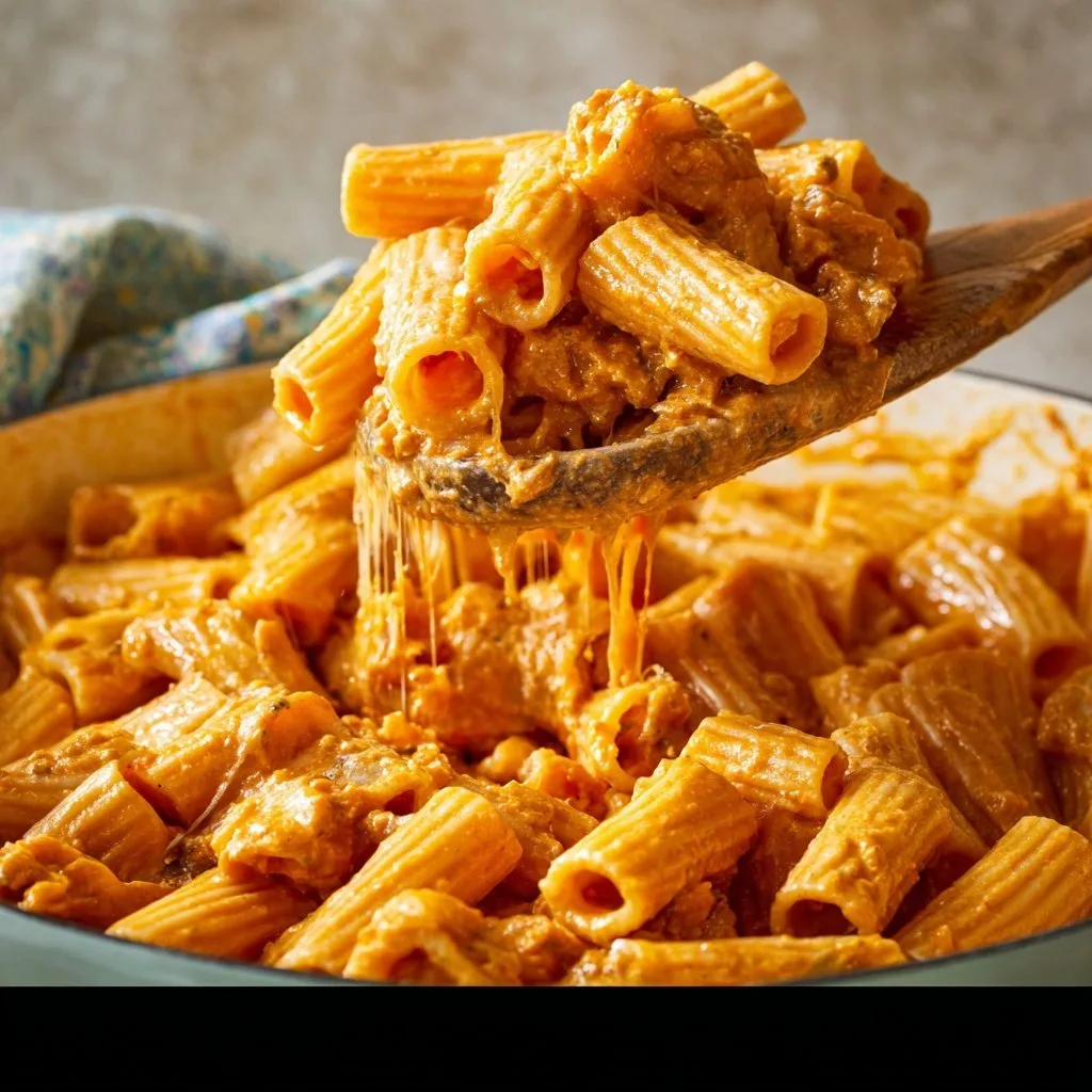 One Pot Creamy Sausage Rigatoni