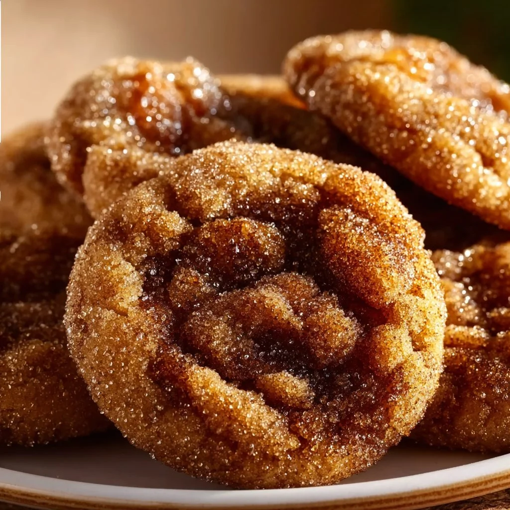Buttery brown sugar cinnamon cookies fresh out of the oven