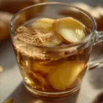 Canaan honey lemon drink on a wooden table, perfect for a refreshing boost