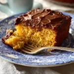 Delicious homemade chocolate peanut butter oatmeal bars on a wooden table
