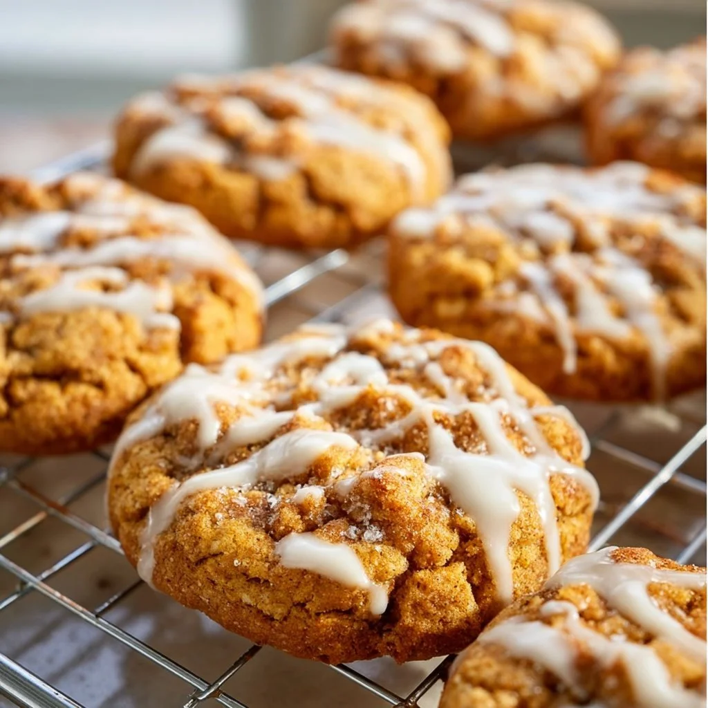 Delicious coffee cake cookies topped with cinnamon and sugar