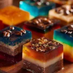 Delicious coffee jello shots served in clear cups at a party