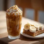 Copycat 7 Brew Banana Bread Blondie dessert with banana slices on top