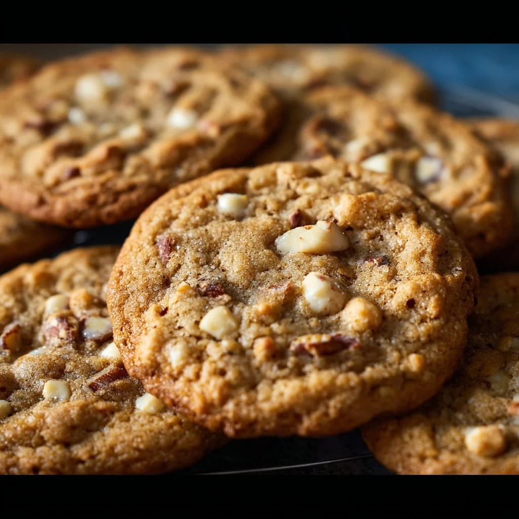 Deliciously baked cowgirl cookies served on a rustic table