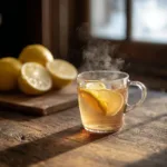 Colorful gelatin drink or jelly cup served in a clear glass.