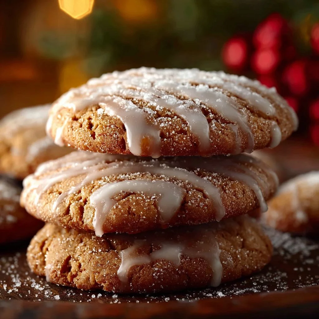 Delicious homemade Gingerbread German spice cookies displayed on a festive table.