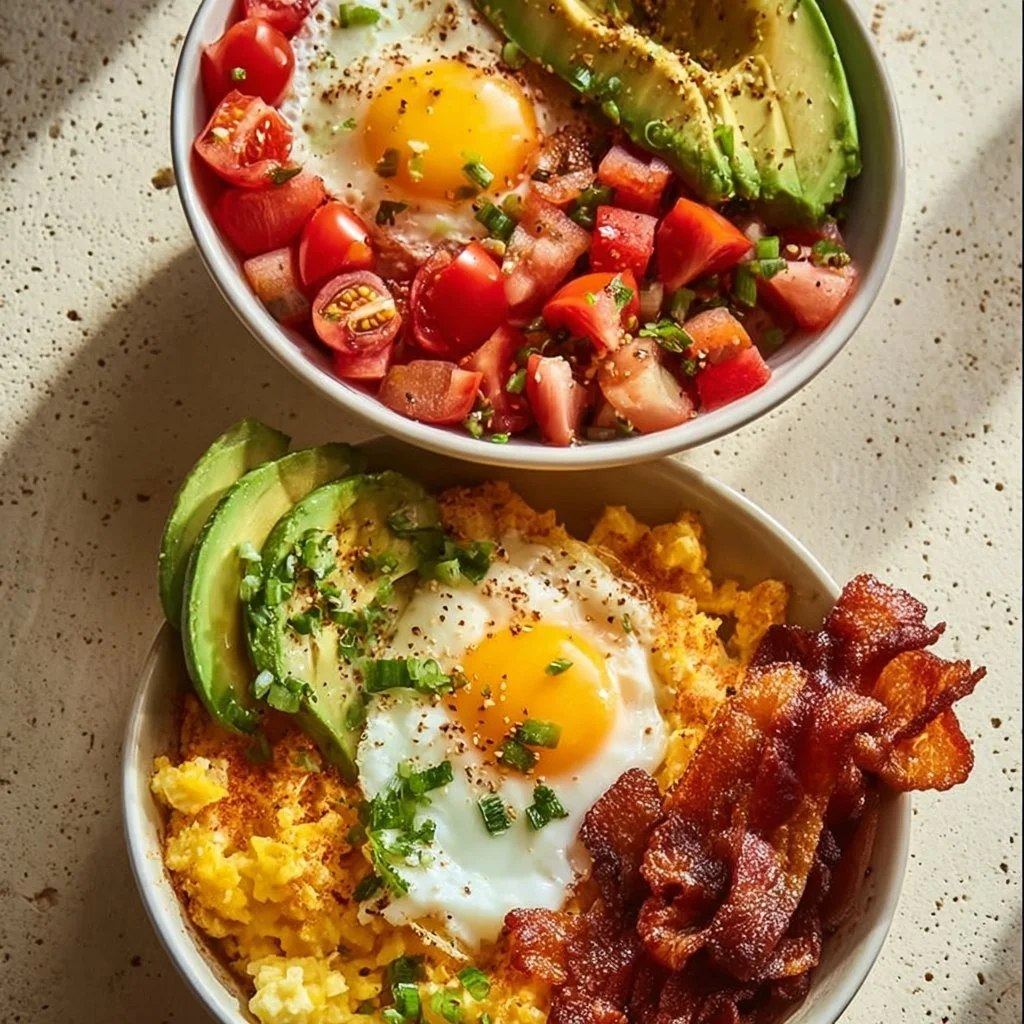 High protein breakfast bowls filled with nutritious ingredients