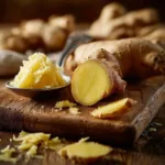 Step-by-step guide on how to peel ginger easily.