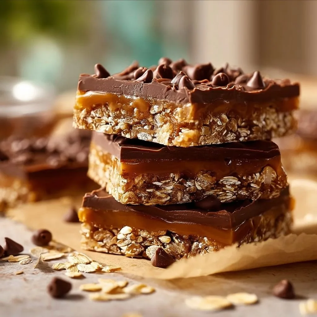 Healthy No Bake Chocolate Oat Bars