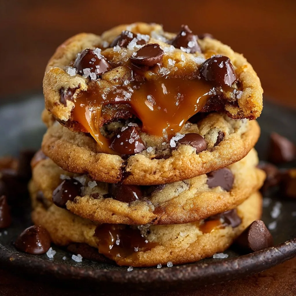 Salted Caramel Chocolate Chip Cookies