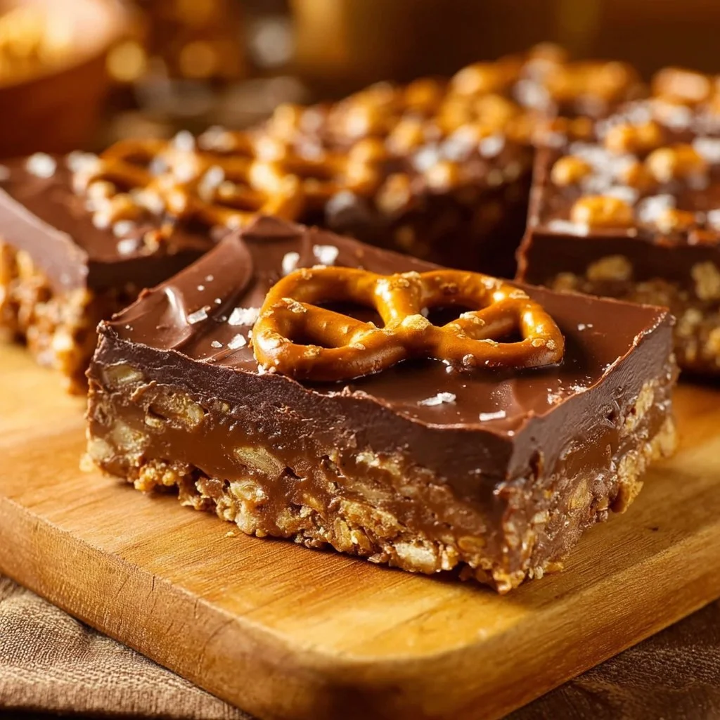 Delicious Lunch Lady Pretzel Bars ready to enjoy as a snack or lunch treat.