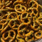 Delicious marinated pretzels ready for serving