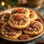 Delicious pecan pie cookies with a crunchy topping and rich filling