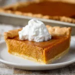 Deliciously baked Pumpkin Slab Pie with whipped cream on top
