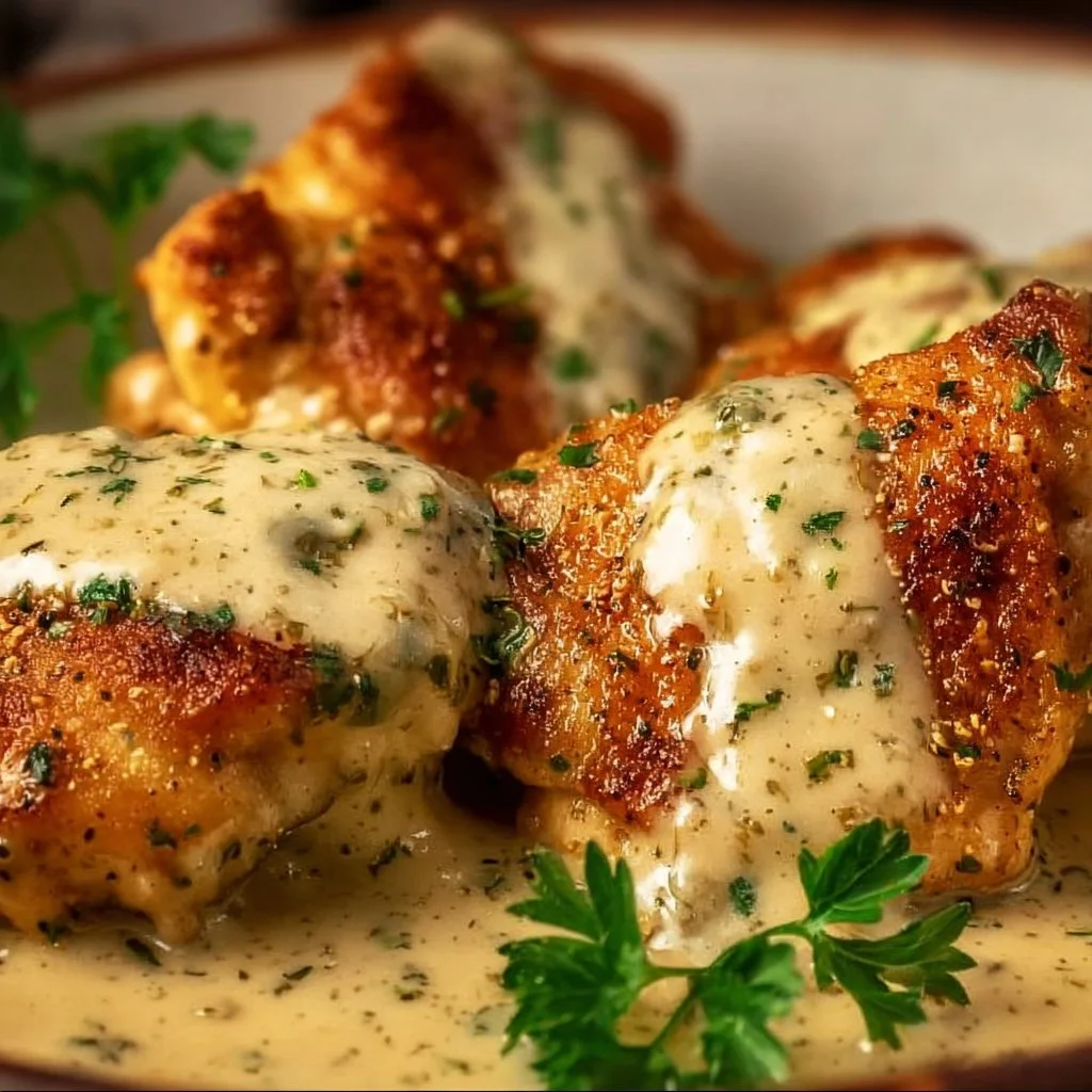 Ranch Chicken cooked in a Crock Pot with herbs and spices