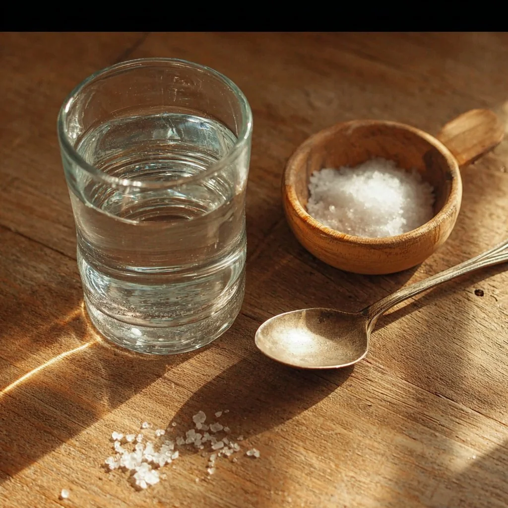 Refreshing saline water drink for hydration and health benefits