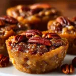 Southern Pecan Pie Bites served on a plate.