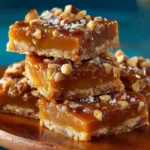 Trisha Yearwood's delicious butterscotch bars on a dessert plate.