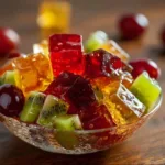 Vegan gelatin substitute used in a dessert recipe.