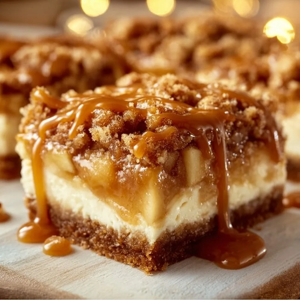Caramel Apple Cheesecake Bars