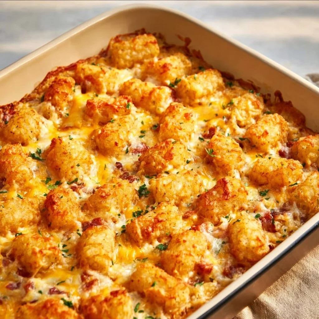 Cracked Out Chicken Tater Tot Casserole