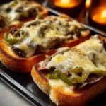 Delicious steak and cheese garlic toast, a mouthwatering recipe