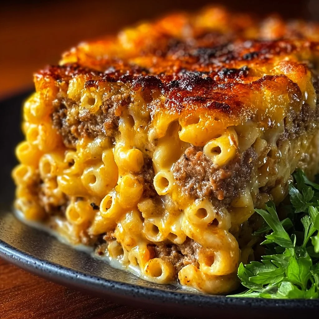 Mac and Cheese Meatloaf Casserole