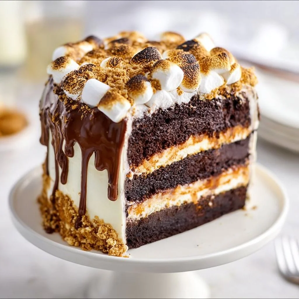 Smores Chocolate Cake