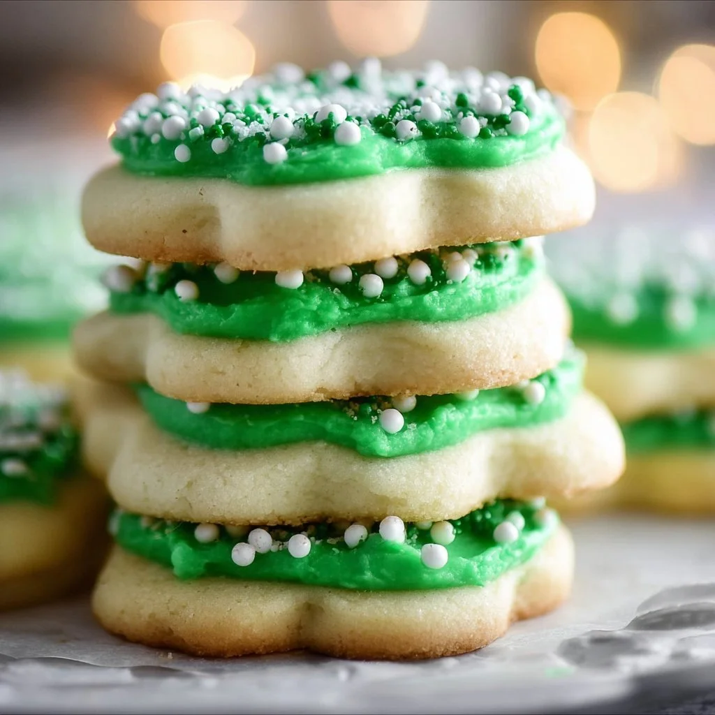 Freshly baked soft sugar cookies on a cooling rack