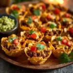 Delicious Taco Ranch Bites served as a tasty party snack.