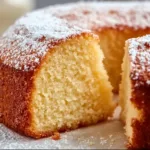 Deliciously moist vanilla pound cake served on a decorative plate