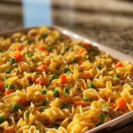 Delicious Amish Sunday Savior Casserole served in a baking dish