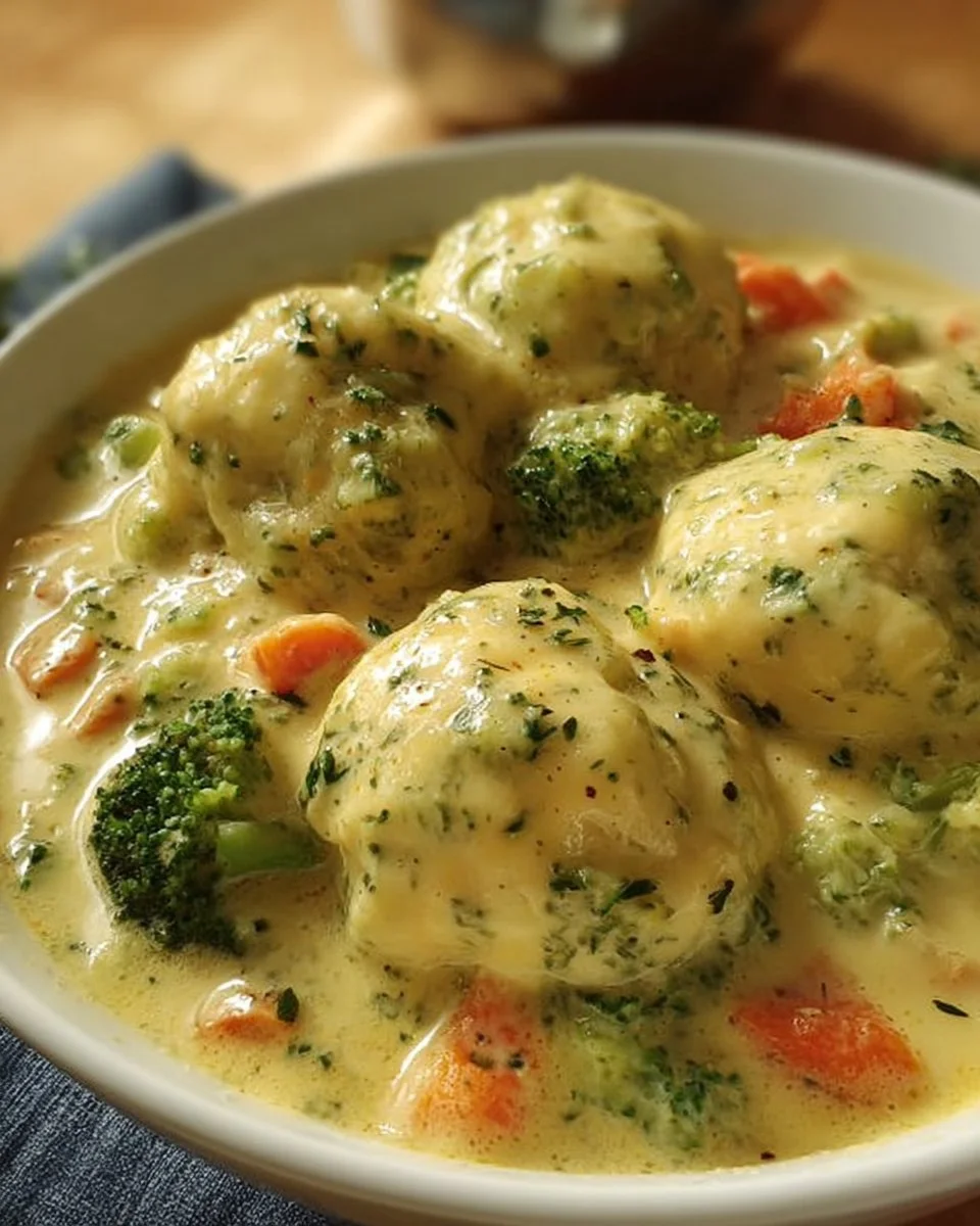 Broccoli Cheddar Chicken and Dumplings