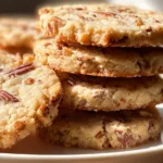 Delicious Butter Pecan Icebox Cookies on a decorative plate