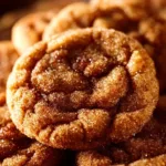 Buttery brown sugar cinnamon cookies on a baking tray