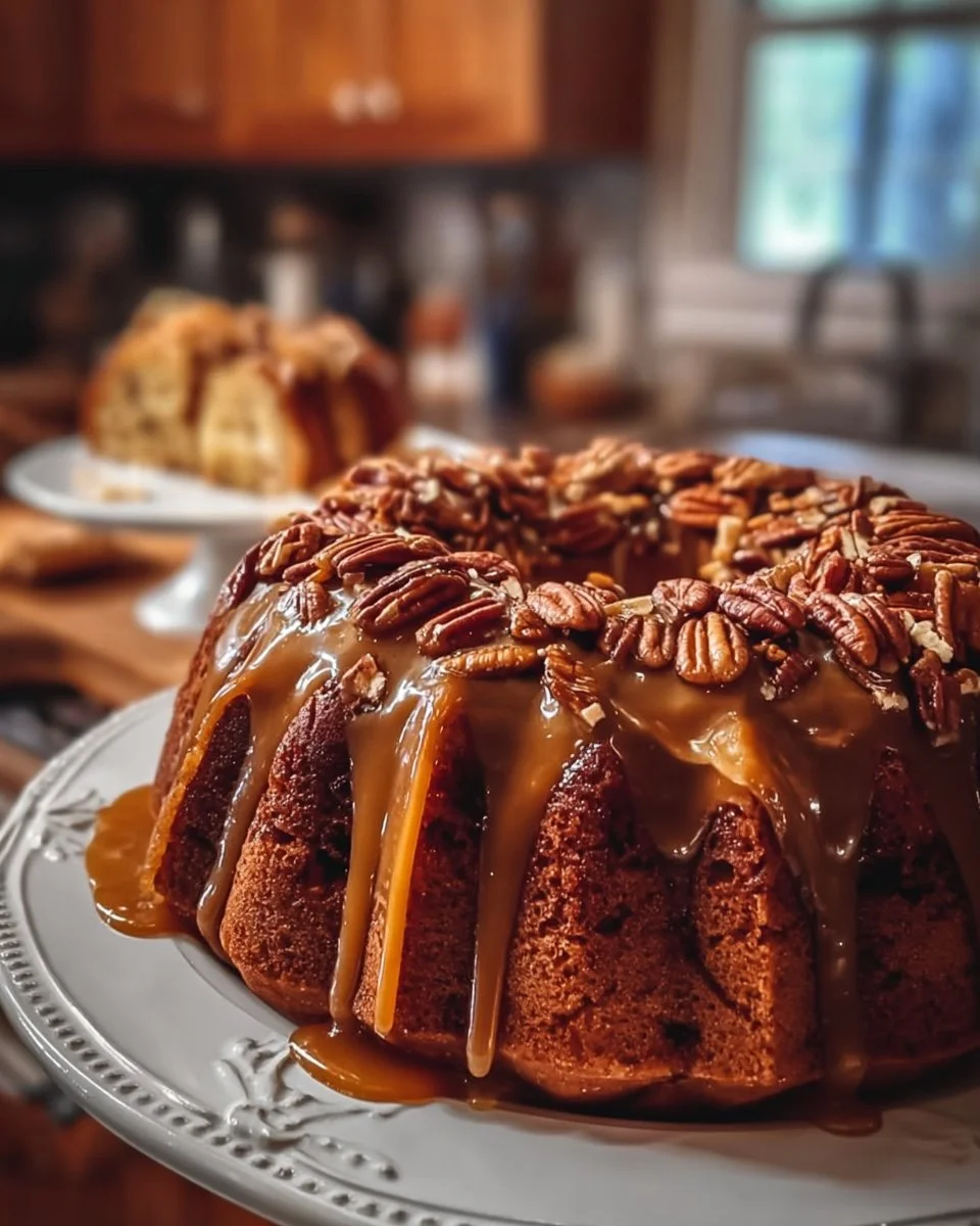 Caramel Pecan Bundt Cake