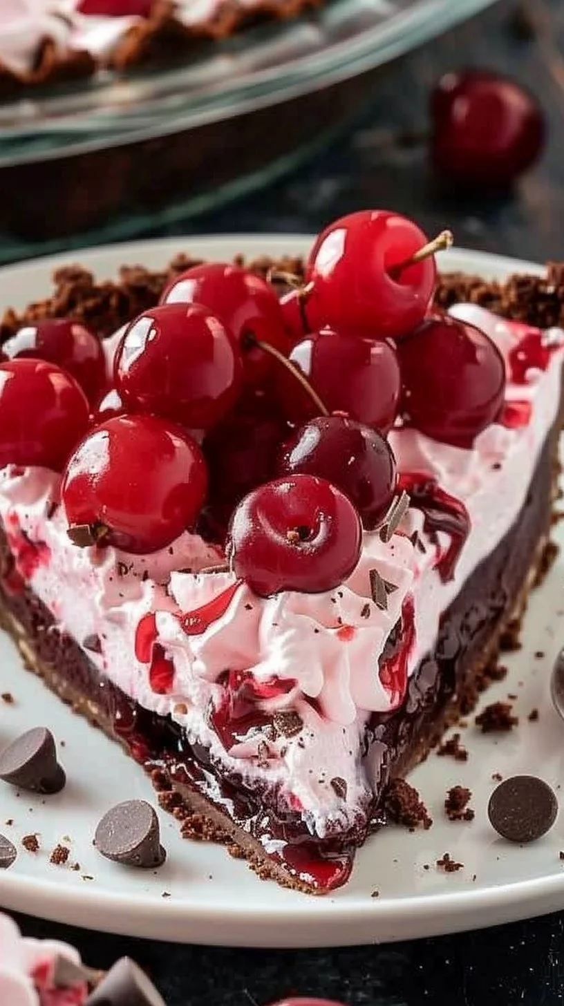 Chocolate Cherry Pie (No Bake)