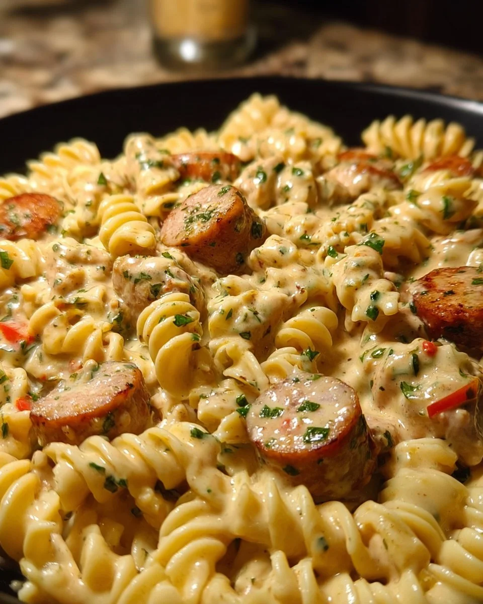 Creamy Pepper Jack Chicken & Sausage Pasta