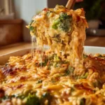 Delicious Dump & Bake Marry Me Orzo Bake served in a baking dish