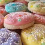 Colorful Easter Day Jello Cookies on a decorative plate