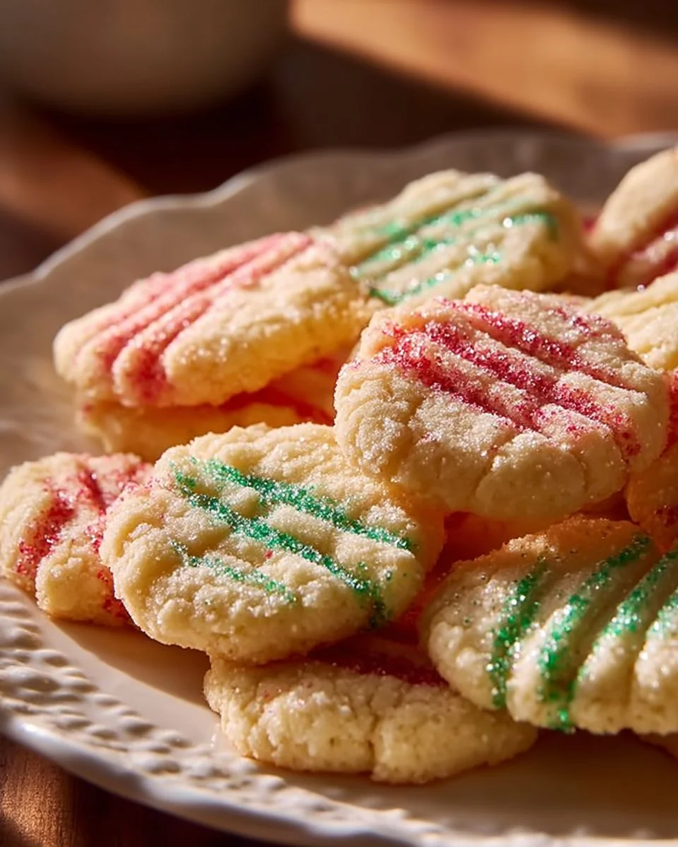 Plate of colorful Easter Shortbread cookies decorated for spring celebrations.