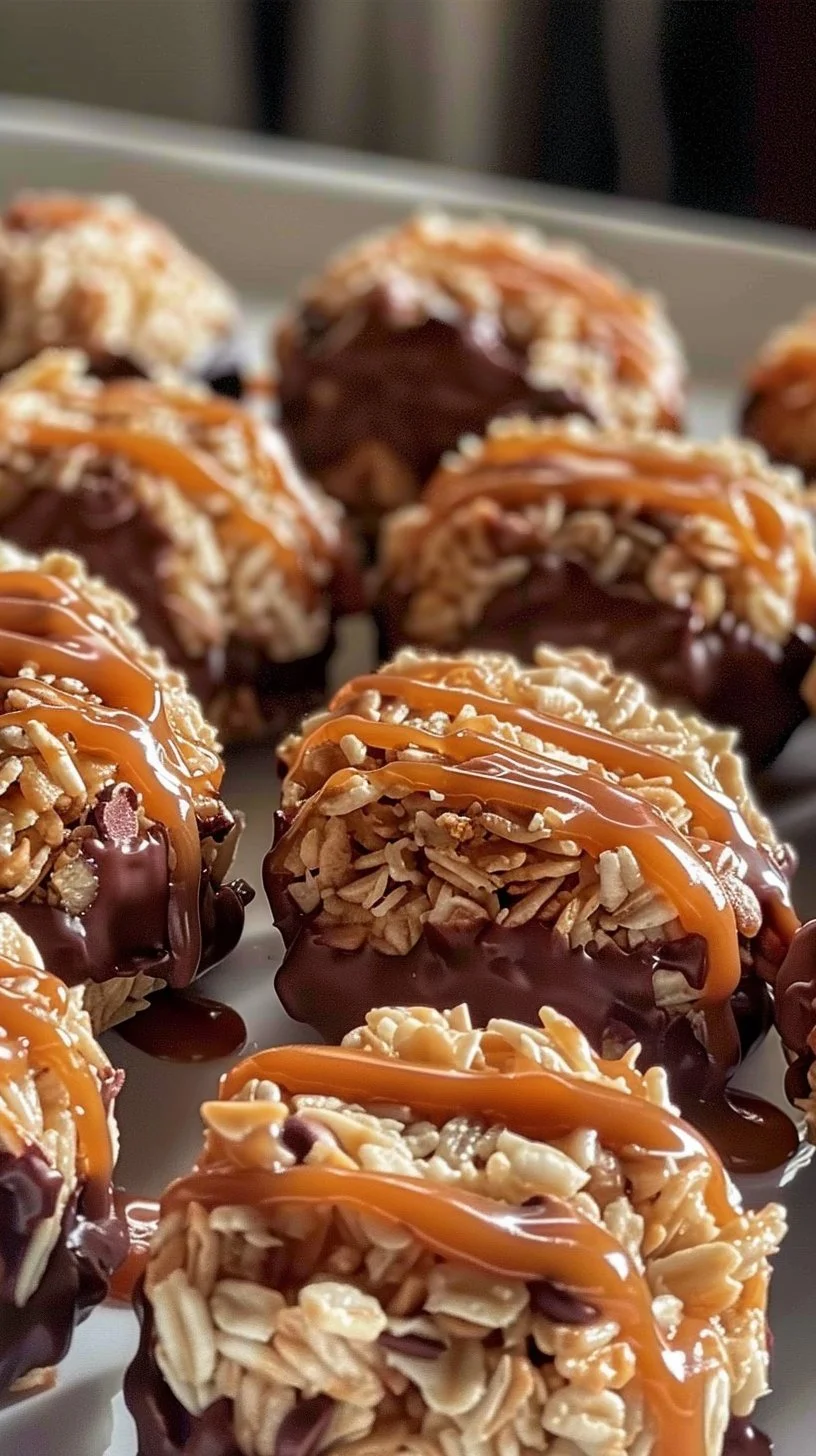 EASY NO-BAKE SAMOA COOKIES